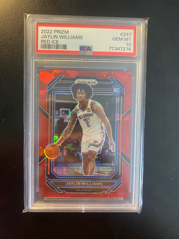 2022 Prizm Red Ice Jaylin Williams PSA 10