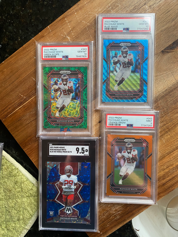 2022 prizm green scope /75 rachaad white psa 10