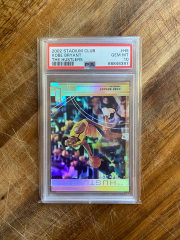 2002 stadium club the hustlers kobe bryant psa 10