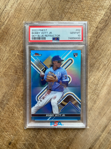 2022 Finest Sky Blue /150 Bobby Witt Jr PSA 10