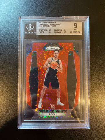 2017 prizm red fast break /125 derrick white bgs 9