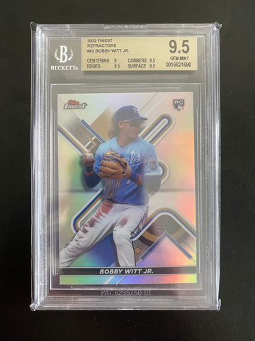 2022 finest refractor bobby witt jr bgs 9.5
