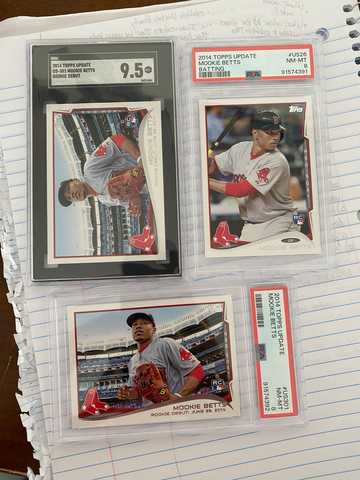 2014 topps update mookie betts PSA 8