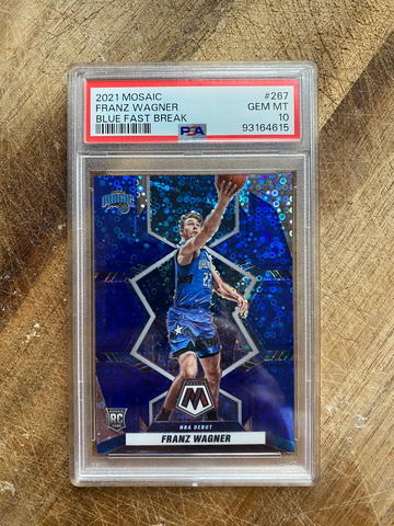2021 Mosaic Blue Fast Break /85 Franz Wagner PSA 10