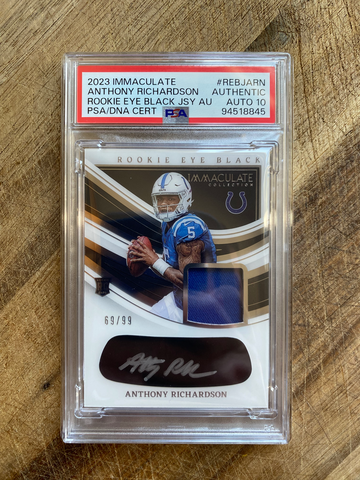 2023 Immaculate Rookie Eye Black /99 Auto Anthony Richardson PSA AUTH