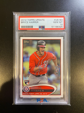 2012 topps update Bryce Harper psa 10