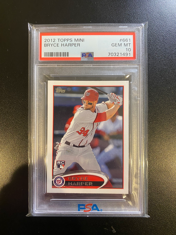 2012 topps mini Bryce Harper psa 10