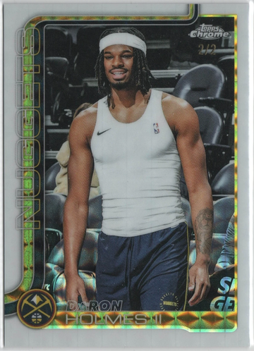 2025 Topps NBA Chrome #75 DARON HOLMES White Geometric /2 SSP Rare Insert Card