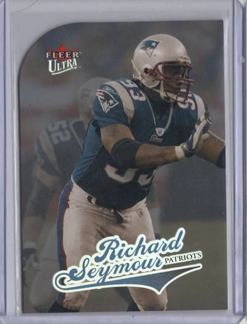 2004 Fleer Ultra #136 RICHARD SEYMOUR Platinum Medallion /66 Rare Patriots Card