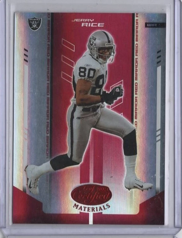 2004 Leaf Certified #87 JERRY RICE Mirror Red /100 Rare Parallel Football Card