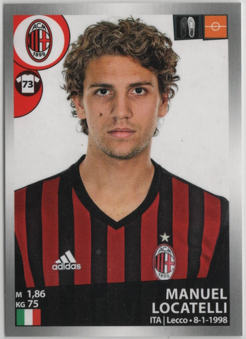 2016-17 Panini Calciatori #326 MANUEL LOCATELLI Rookie RC Sticker Milan Juventus