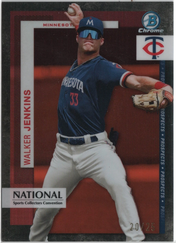 2024 Panini National Silver Pack #TP-3 WALKER JENKINS Orange /25 Refractor Card