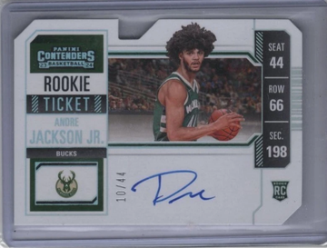 2023 Panini Contenders #108 ANDRE JACKSON Rookie Ticket Stub Auto /44 RC SP Card