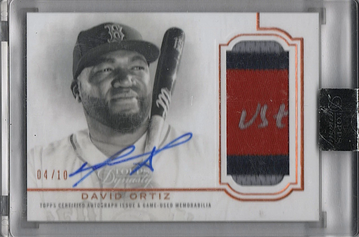 2020 Topps Dynasty #DAP-D06 DAVID ORTIZ Big Papi Double-Signed Patch Auto /10