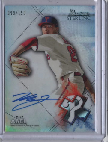 2021 Bowman Sterling MICK ABEL Refractor Auto /150 Signed Prospect Baseball Card