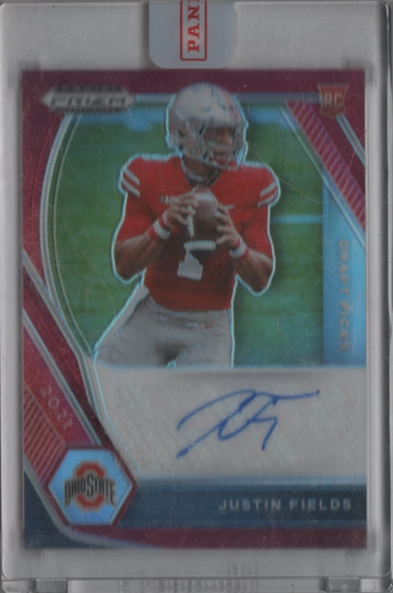 2021 Panini Prizm NFL Draft Picks DP JUSTIN FIELDS Red Rookie Auto /199 Rare RC