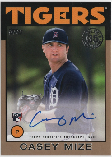 2021 Topps #86A-CM CASEY MIZE 1986 Gold Auto /50 35th Anniversary Rookie RC Card