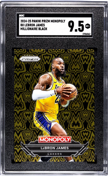 SGC 9.5 2024 Panini Prizm Monopoly LEBRON JAMES Millionaire Black SSP Case Hit