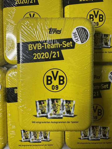 2020-21 Topps BVB Borussia Dortmund Team Set Mega Tin SEALED Lot of 10 Haaland