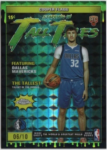2025 Topps Chrome #TT-16 COOPER FLAGG Tall Tales Black Geometric /10 Rookie RC