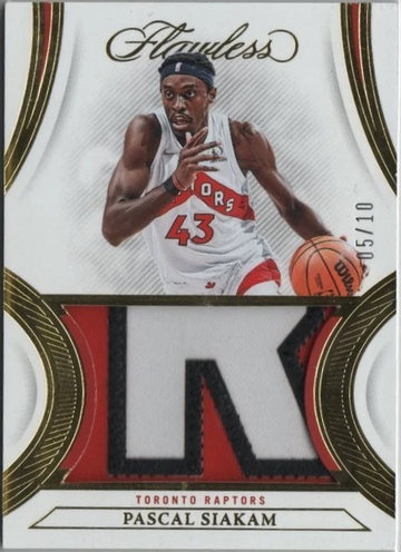 2021 Panini NBA Flawless PASCAL SIAKAM Gold Jersey Relic /10 Letter Patch Card