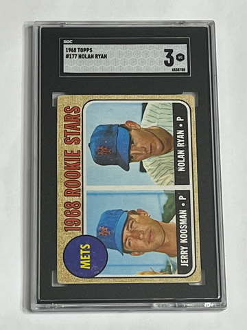 NOLAN RYAN KOOSMAN 1968 TOPPS ROOKIE STARS BASEBALL #177 RC SGC 3