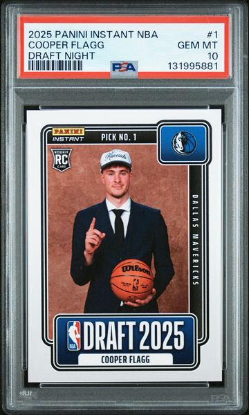 2025 PANINI INSTANT NBA DRAFT NIGHT COOPER FLAGG 1 // PSA 10
