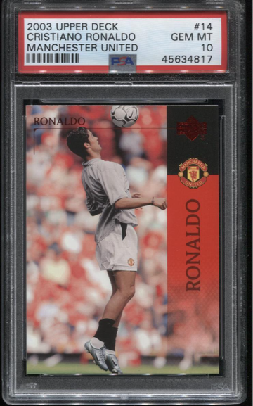 2003 Upper Deck #14 Cristiano Ronaldo Manchester United PSA 10 *4817