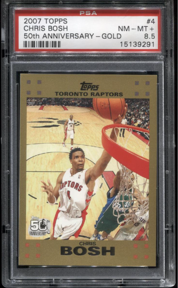 2007 Topps #4 Chris Bosh Gold /2007 PSA 8.5 9291 