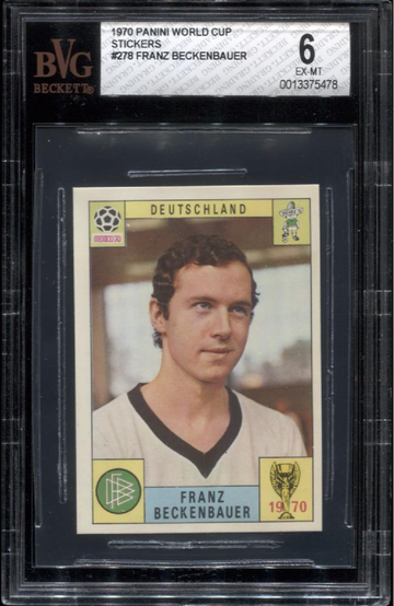 1970 Panini World Cup Mexico 70 Franz Beckenbauer #278 BVG 6