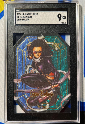 2016 Upper Deck Marvel Gems Hawkeye Gem-Balaya SGC 9 Kate Bishop