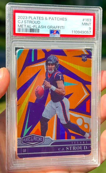 2023 Panini Plates & Patches CJ Stroud Metal Flash Graffiti #/5 PSA 9 #163 RC