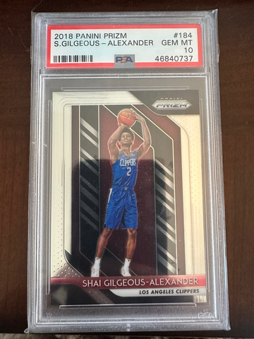 Prizm Shai Gilgeous Alexander Rookie Card PSA 10 HOT!