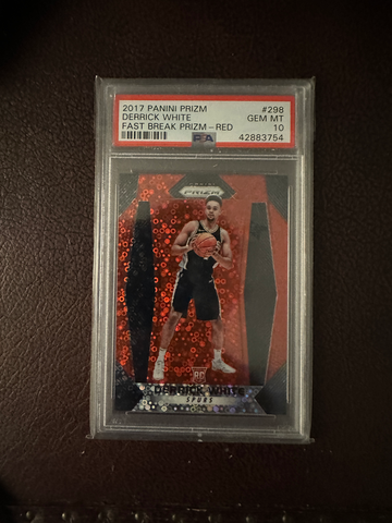 Prizm Fast Break Red Derrick White Celts HOT! /125 Low Pop RC PSA 10