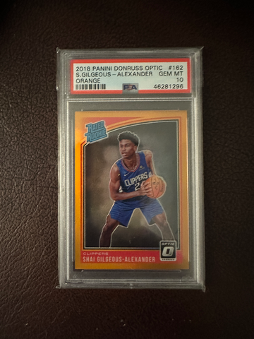 2018 Optic Orange Shai MVP Gilgeous Alexander /199 PSA 10 RARE