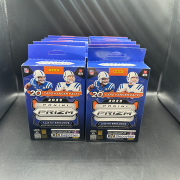 2023 NFL Panini Prizm Hanger Boxes Lot Of 10! IN HAND! Gold And Purple Waves