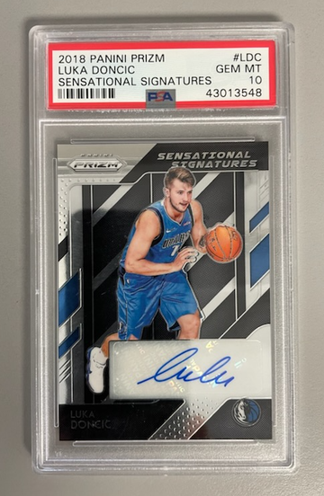 2018 Panini Prizm Luka Doncic Sensational Signatures Auto PSA 10