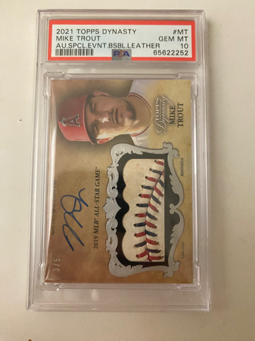 2021 Topps Dynasty Mike Trout AUTO PATCH ASG Baseball Relic /5 PSA 10 