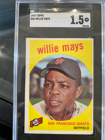 1959 Topps #50 Willie Mays SGC 1.5 FR