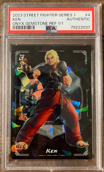 2023 Cardsmiths Street Fighter Series 1 Ken #4 Onyx Gemstone Refractor 1/1