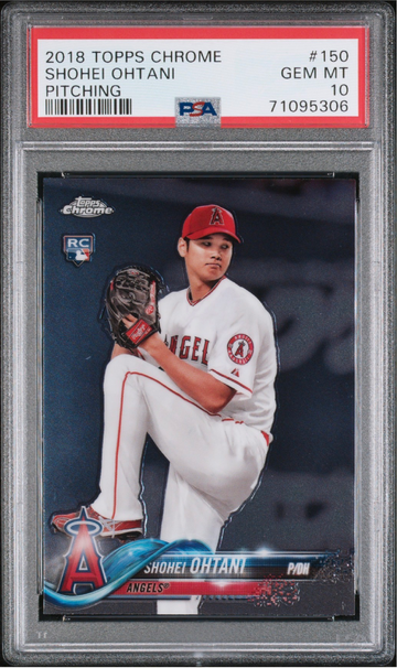 2018 Topps Chrome Shohei Ohtani pitching #150 PSA 10