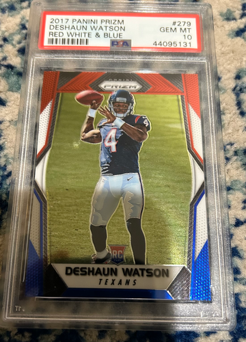 Deshaun Watson 2017 Prizm Red White Blue PSA 10