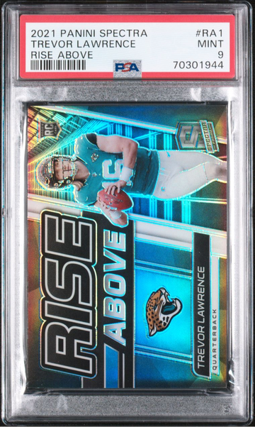 2021 Panini Spectra Trevor Lawrence Rise Above /99 PSA 9 Mint Rookie RC Jaguars