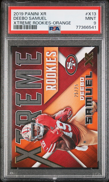 2019 Panini XR Deebo Samuel Xtreme Rookies Orange RC 25/25 SF 49ers PSA 9 Mint