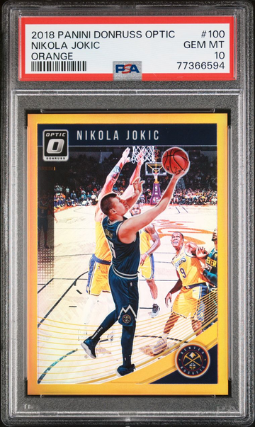 2018-19 DONRUSS OPTIC NIKOLA JOKIC ORANGE PRIZM NUGGETS /199 PSA 10 GEM MINT SP