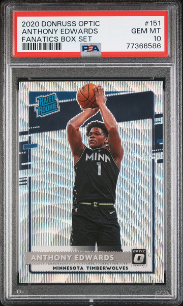 2020-21 Panini Optic Fanatics Box Set #151 Anthony Edwards RC PSA 10 GEM MINT
