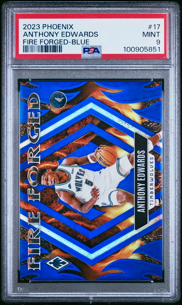 2023 Panini Phoenix Fire Forged Blue Anthony Edwards 20/25 Minnesota PSA 9 Mint