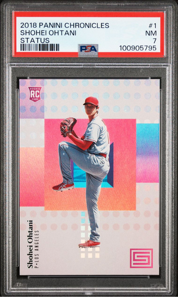2018 Panini Chronicles Shohei Ohtani Status #1 PSA 7 NM RC Rookie LA Angels
