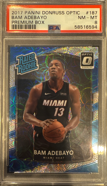 Bam Adebayo 2017 Panini Optic Premium RC Scope Prizm /249 PSA 8 NM-MT Miami Heat
