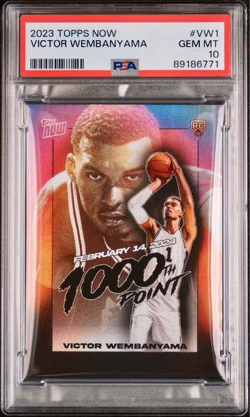 Topps 2023-24 Now Rookie Victor Wembanyama #VW-1 1000th Point PSA 10 Gem Mint